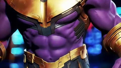 Thanos Unleashed: Epic Neon Marvel Animation Shorts