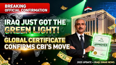 Iraq Just Got the Green Light! Global Certificate Confirms CBI’s Big Move 🚀🇮🇶 💥 Iraqi Dinar News!