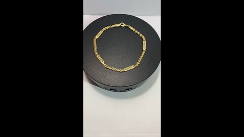 Mini-Vlog: Stop & Shop: Women’s Size 11 Gold-Tone Shiny ANKLET / XL BRACELET - Good Condition
