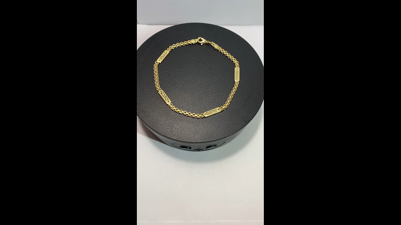 Mini-Vlog: Stop & Shop: Women’s Size 11 Gold-Tone Shiny ANKLET / XL BRACELET - Good Condition
