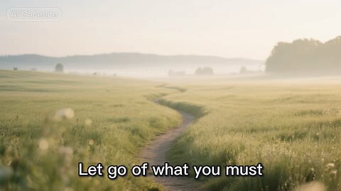 Let go of what you must