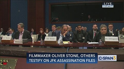Oliver Stone and Others Testify on President John F. Kennedy Assassination Records