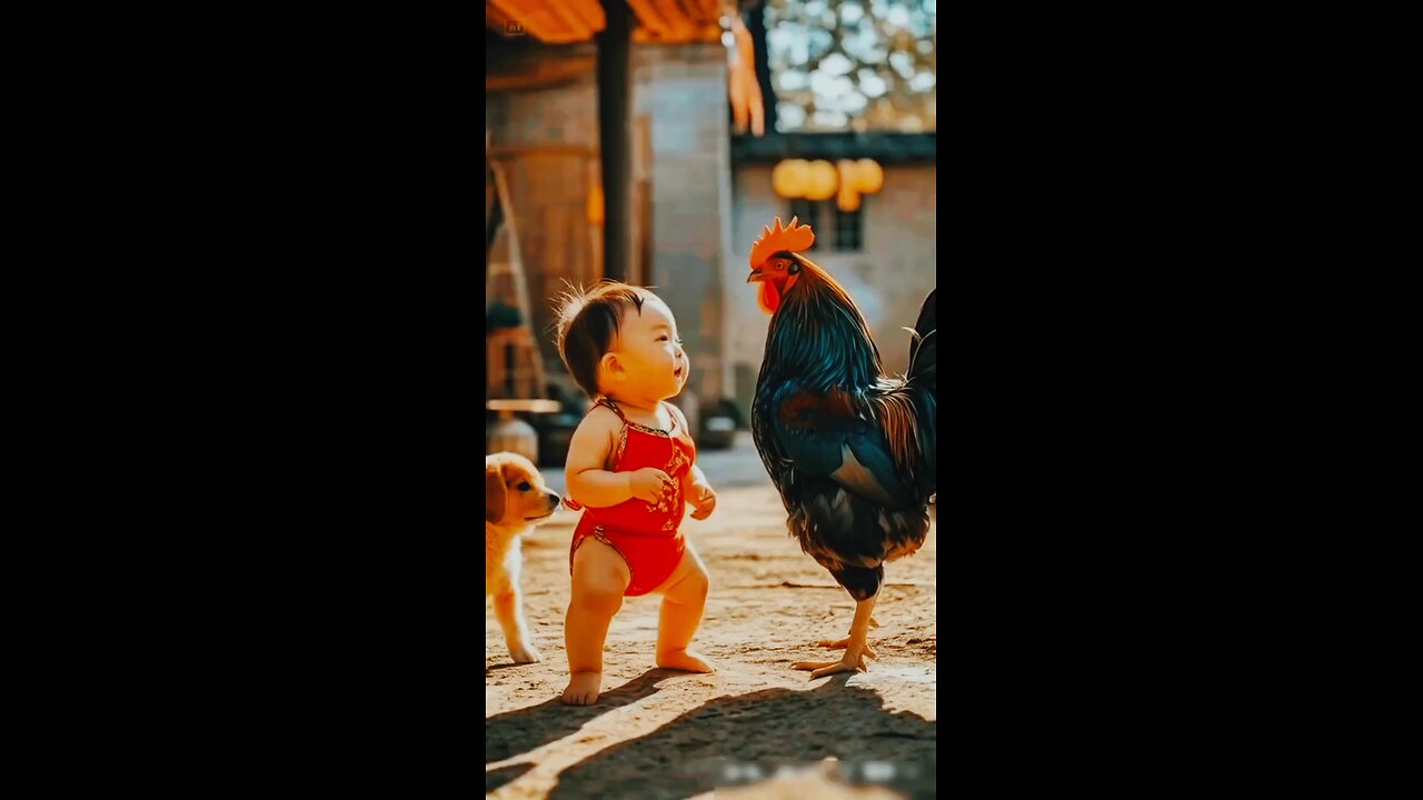 cute fighting of baby