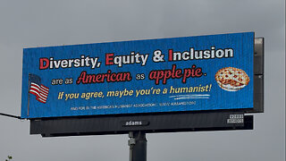 “Diversity, Equity & Inclusion are as American as apple pie” reads billboard in Novi, Michigan