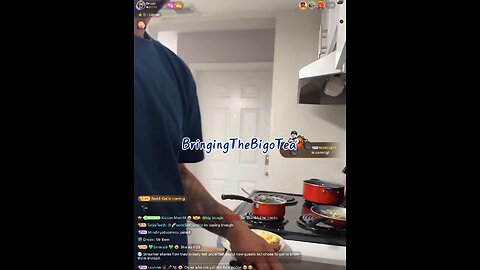 Droski grilled some steaks on the grill,scrambled eggs,&grits.The comments telling him he’s little