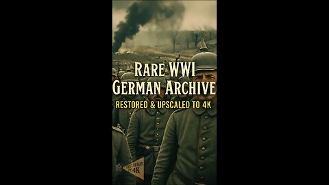 German WW1: Lost Archive Restored & Upscaled to 4K—See History Reborn! 🪖✨