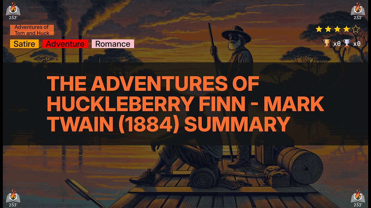 The Adventures of Huckleberry Finn - Mark Twain (1884) Summary (Adventures of Tom and Huck - 2)