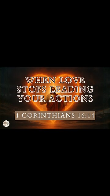 When Love Stops Leading Your Actions 1 Corinthians 16.14