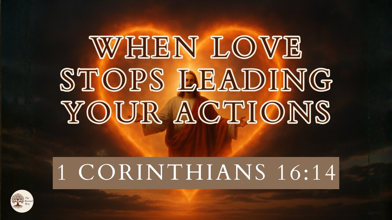 When Love Stops Leading Your Actions 1 Corinthians 16.14