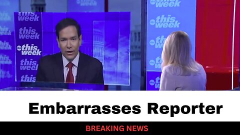 Marco Rubio Destroys Reporter Over Russia-Ukraine, Gives Update