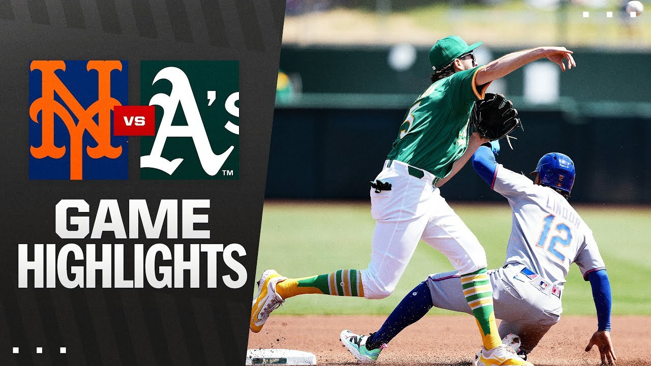 Mets vs. A's Game Highlights (4/12/25) | MLB Highlights