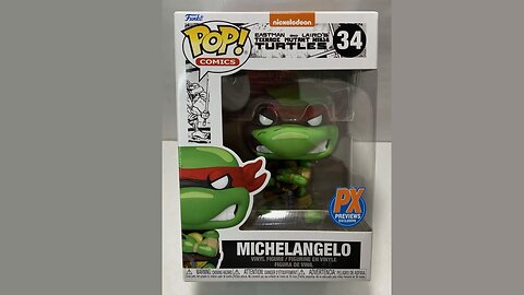 Funko Pop! Comics: TMNT Turtles: Michelangelo #34 PX Excl (New) w/ Pop Protector