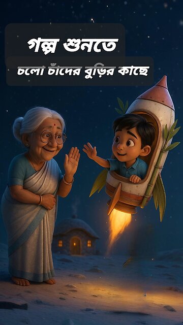 গল্প শুনতে চলো চাঁদের বুড়ির কাছে Dream Journey to the Moon Grandma’s Storyworld .