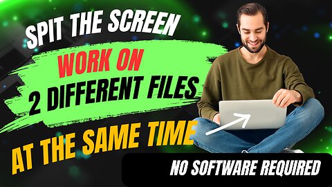 Split Screen & Work on Two Different Files at the Same Time - No Software Required (Digital School)