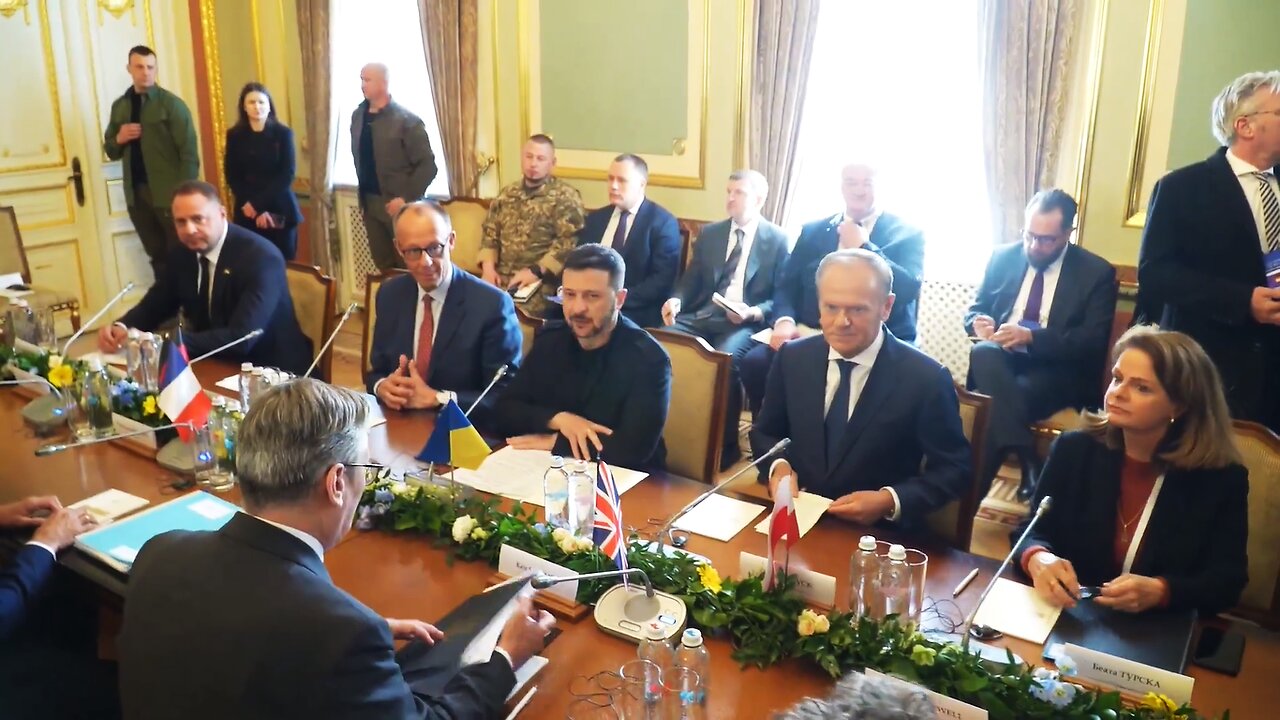 Zelensky recibió en Kiev a los líderes europeos que amenazan a Rusia con nuevas sanciones