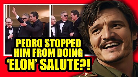 Pedro Pascal STOPS Joaquin Phoenix from Doing the 'ELON' SALUTE...