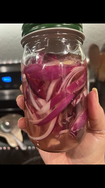 Pickled red onions