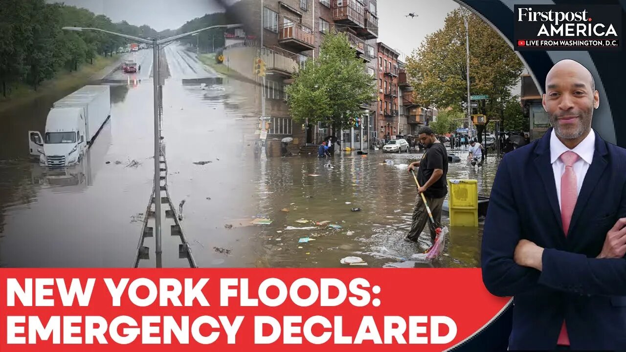 New York: NYC Rains Cause Flooding, Travel Hit Amid State of Emergency | Firstpost America | N18G