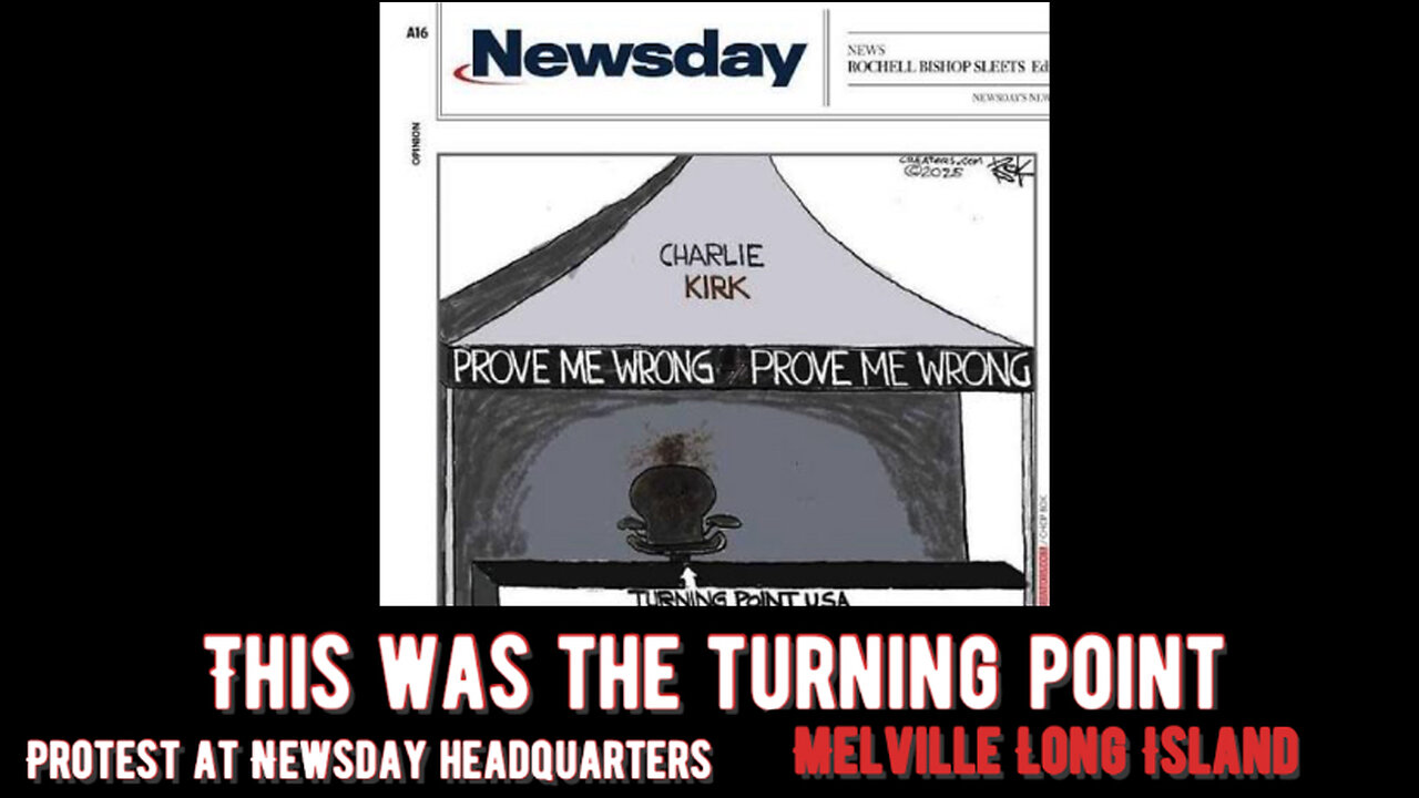 Protest at Newsday for mocking Charlie Kirk’s death #UCNYNEWS