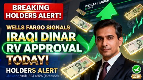🚨Wells Fargo Signals Iraqi Dinar RV Approval Today! 💥 Holders Alert! 💥 Iraqi Dinar News