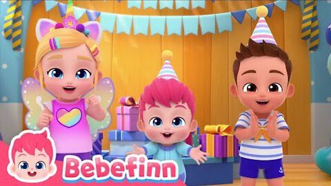 Happy Birthday for 100 Friends! Is Your Name in the Song? | Bebefinn Nursery Rhymes