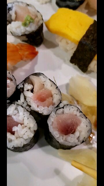 ASMR Sushi with Tuna Roll - Tasty Mukbang - Enjoy