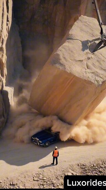Rolls Royce CRUSHED by Giant Rock—You Won’t Believe This!