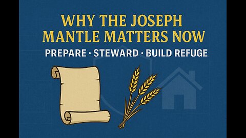 Why the Joseph Mantle Matters Now: Prepare, Steward, Build Refuge!