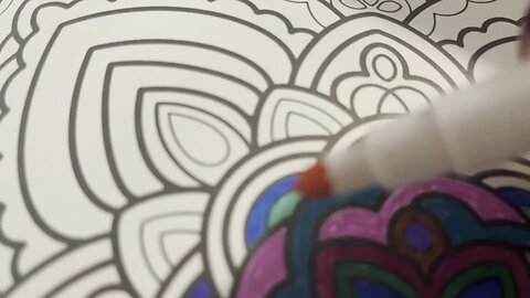 Mandala coloring book page art video