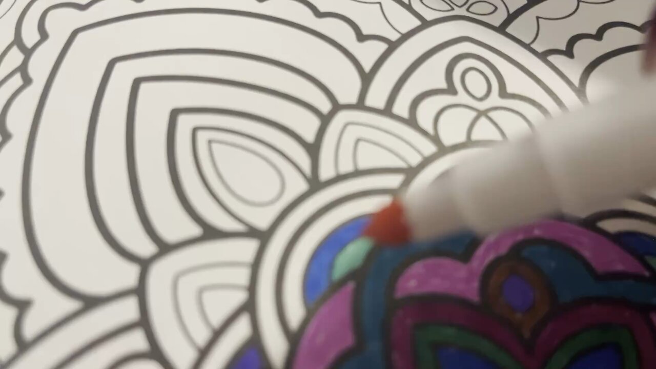 Mandala coloring book page art video