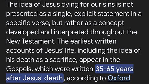 Jesus did not die for your sins. He died because…….