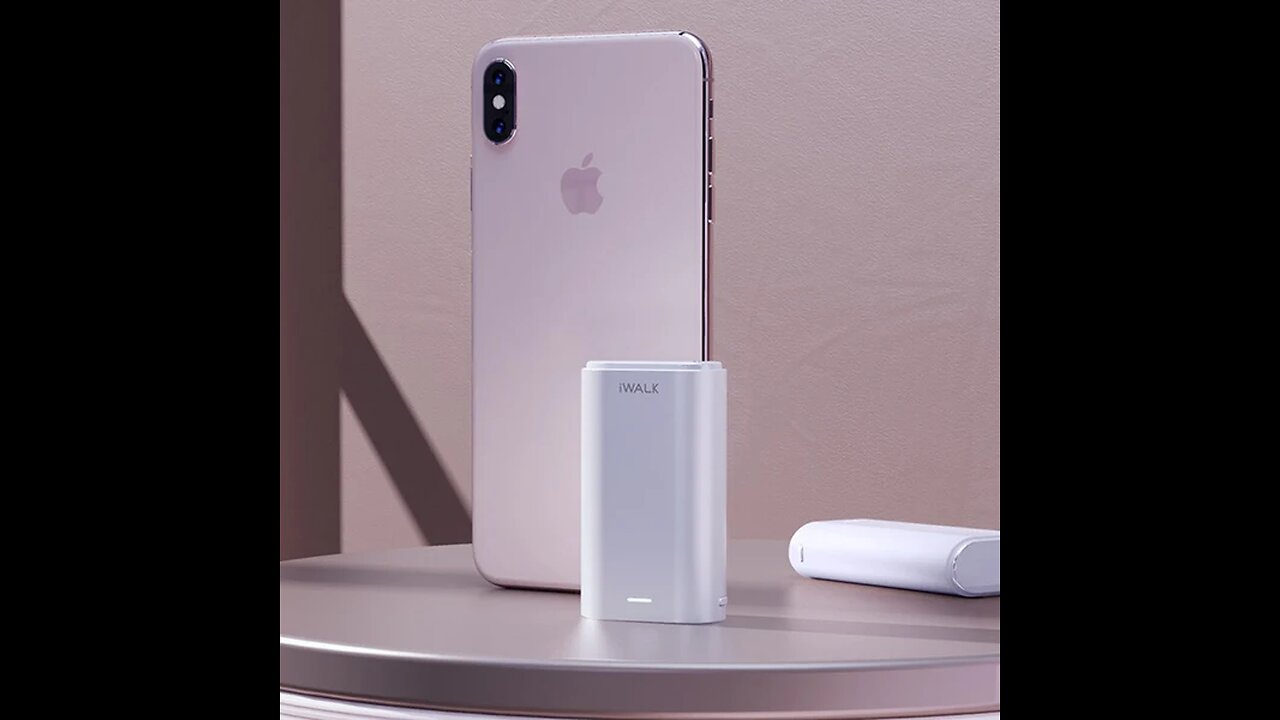 Mini 9000mAh Power Bank, with Built-in Lightning Cable, for Handbags & Travel