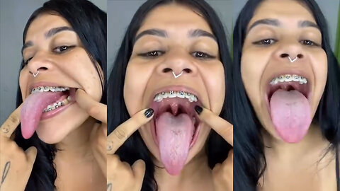 BEAUTIFUL WOMAN TONGUE & MOUTH ASMR PART 3