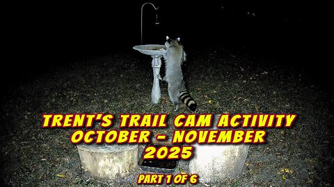 Trent's Trail Cam Activity - October & November 2025 - Part 1 Of 6