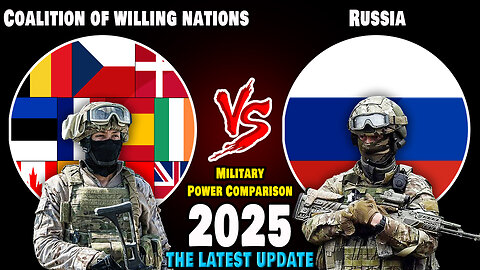 Coalition of Willing Nations vs Russia Military Power Comparison 2025