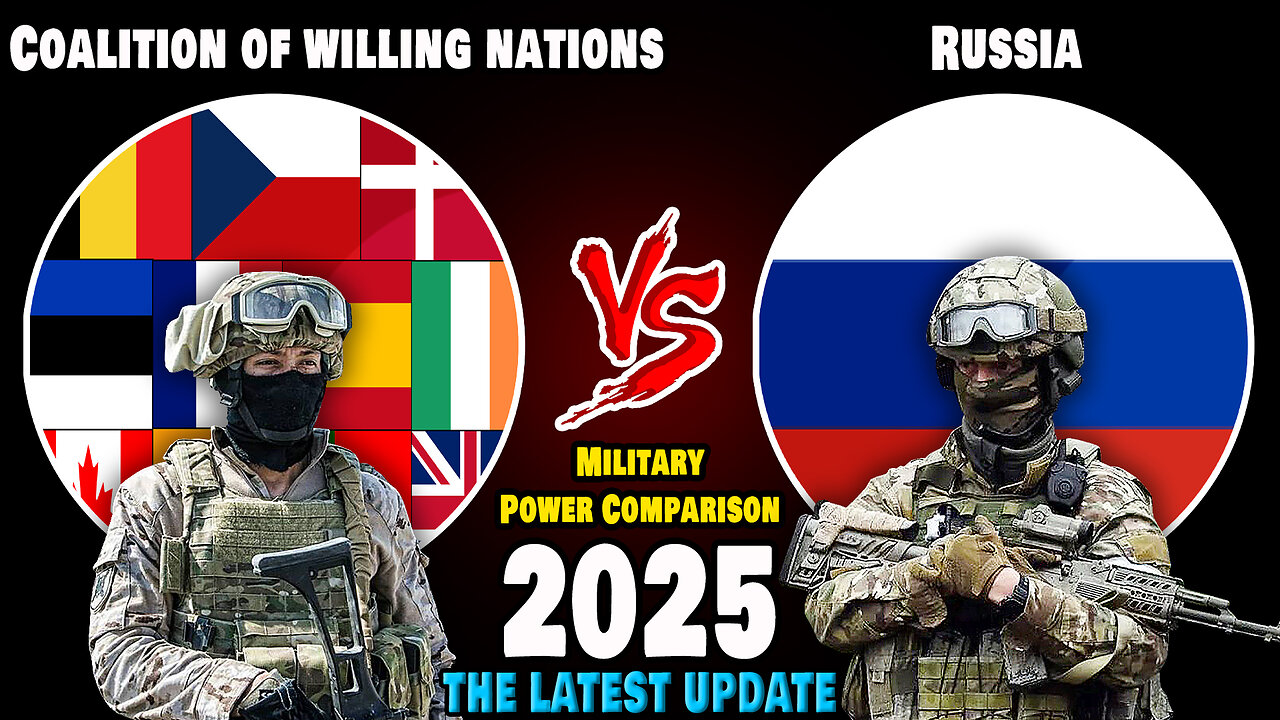 Coalition of Willing Nations vs Russia Military Power Comparison 2025