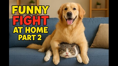 Funny Fight At Home part 2🐱🐶🤣🥰
