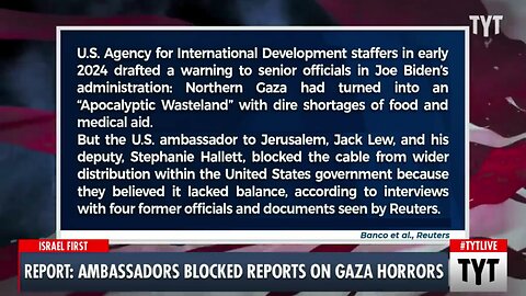Israeli Embassy's Blocked Reports of CATASTROPHIC Conditions in Gaza