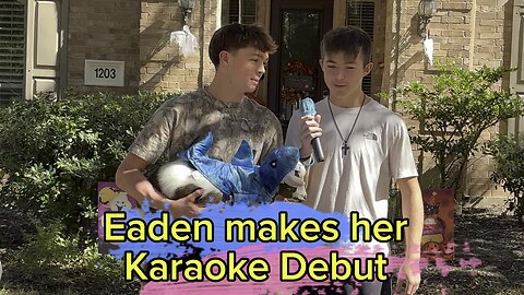 Baby Goat Eaden makes her Karaoke debut dressed as a Shark for Halloween. Guess what she sang?