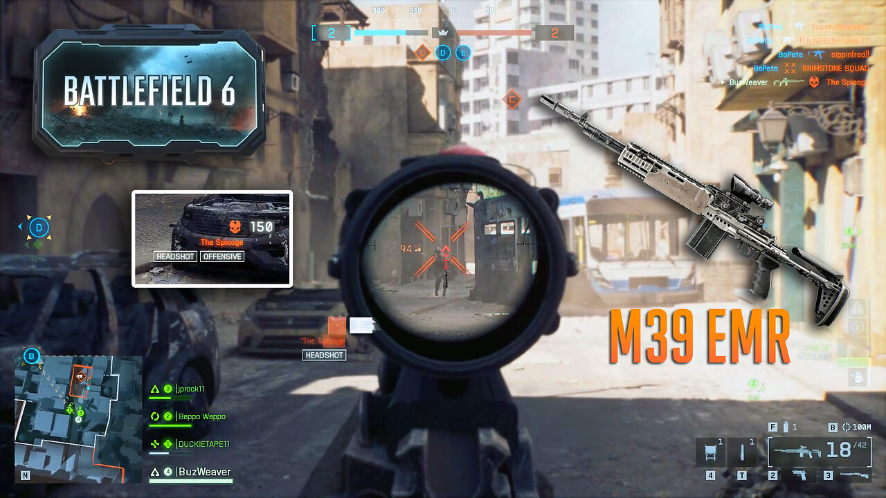 Battlefield 6 Headshot Frenzy 🤯 M39 EMR & Pistol!