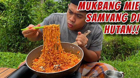 Relaxing Forest Camping and Samyang Noodles Mukbang!!