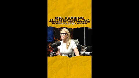 @melrobbins Don’t be mistaken by your thought of what imposter syndrome truly means