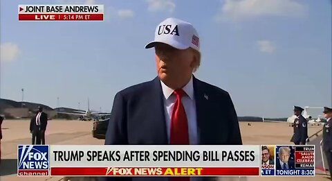 Trump speaks after spending bill passes