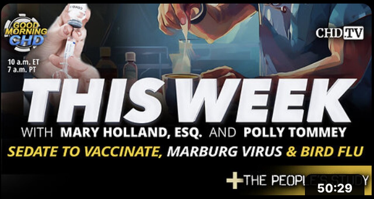 "Sedation for Vaccination: Addressing Marburg Virus and Bird Flu"