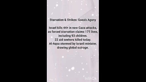 Starvation & Strikes: Gaza's Agony