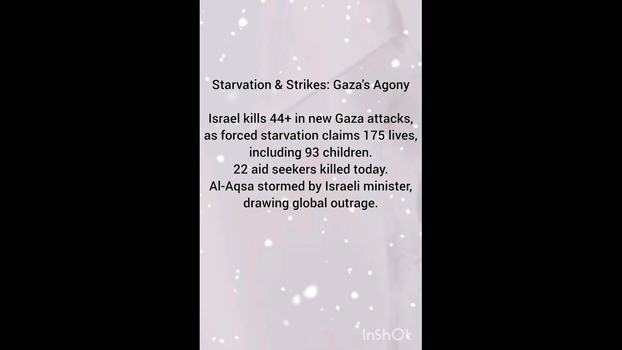 Starvation & Strikes: Gaza's Agony