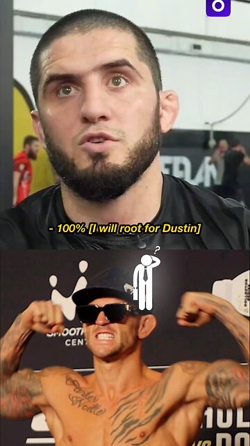 Islam Makhachev is backing Dustin Poirier this weekend! "100% — I will root for Dustin.