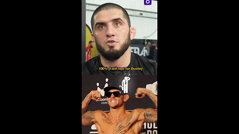 Islam Makhachev is backing Dustin Poirier this weekend! "100% — I will root for Dustin.