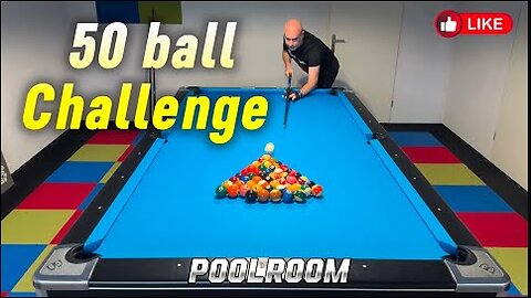 50 Ball Challenge: Can I break and clear the table? 🎱 #PoolPlayer #Billiards #CueChallenge