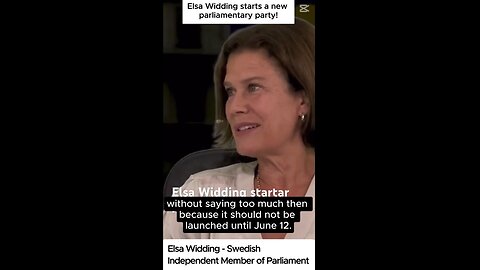 Elsa Widding - Starting a new parliamentary party